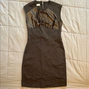 Suzy Shier Sz S Pinstriped Sleeveless Dress